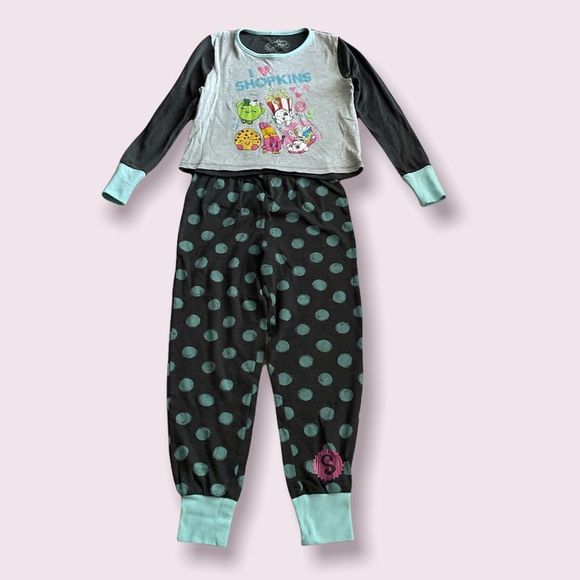 Shopkins polka dot Pj sets size 10-12 - Picture 1 of 6